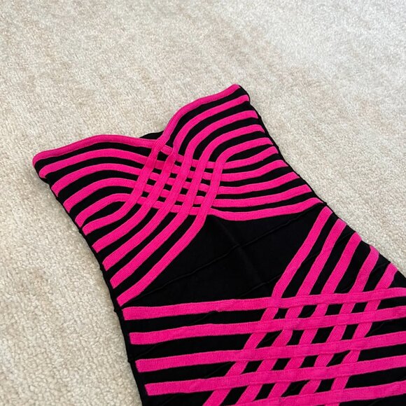 Wow Couture Bodycon Strapless Bandage Mini Dress S Summer Cocktail - Picture 3 of 9